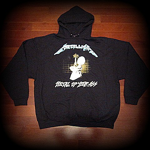 Metallica - Metal Up Your Ass - Vintage Distressed Two Sided Printed Hoodie
